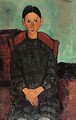 Fillette Assise En Robe - Amedeo Modigliani