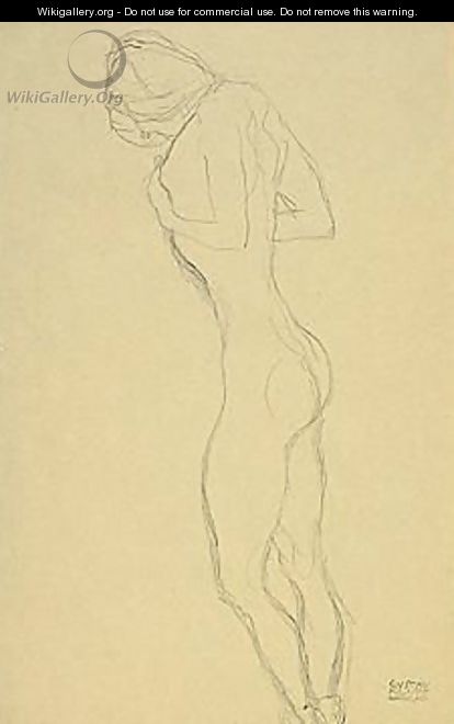Standing Nude Female - Gustav Klimt