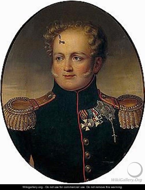 Portrait of Emperor Alexander I - Russian School