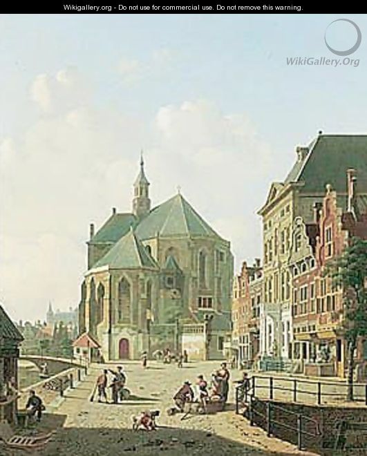 A Dutch Street Scene - Jan Hendrik Verheyen