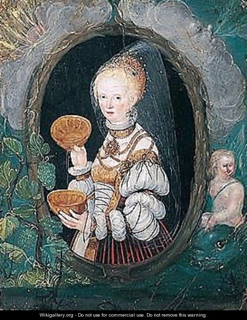 Portrait of a lady - (after) Lucas The Younger Cranach