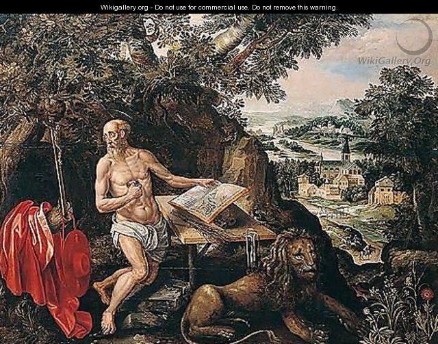 Saint Jerome In A Landscape - Hendrick De Clerck