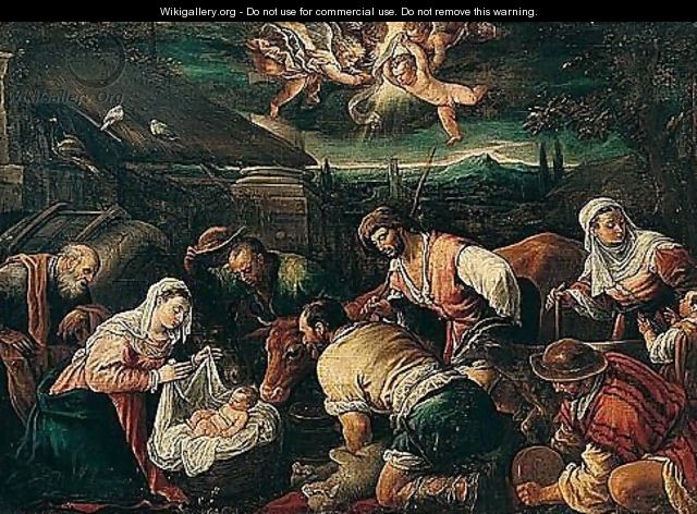 The Adoration Of The Shepherds - Gerolamo Bassano