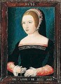 Portrait Of A Young Woman Holding A Chain - Unknown Painter