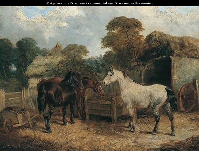 Horses Feeding - John Frederick Herring, Jnr.