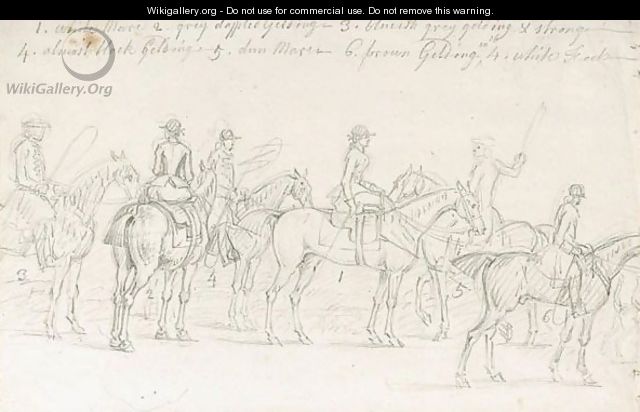 Study Of Horses At A Meet - James Seymour