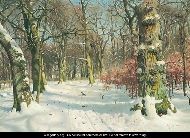 In Charlottenlund Forest, Winter - Peder Monsted