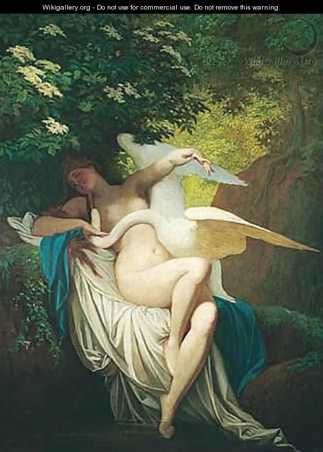 Leda And The Swan - Bertalan Szekely