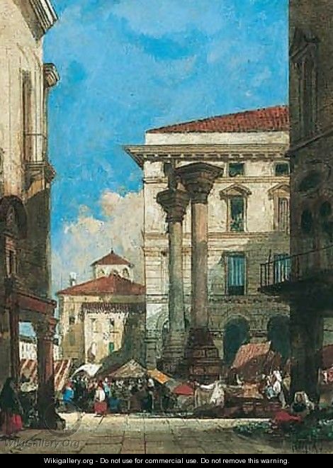 Market Day, Vicenza - William Wyld