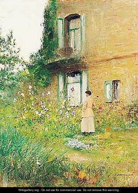In the garden - Ivan Pavlovich Pokhitonov