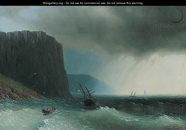 Ships on the black sea - Ivan Konstantinovich Aivazovsky