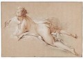 Study Of A Young Girl Lying On Her Front - François Boucher