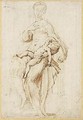 Study For The 'Madonna Dal Collo Lungo' - Girolamo Francesco Maria Mazzola (Parmigianino)