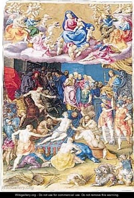 The Martyrdom Of St. Lawrence. - Cesare Franchi (Il Pollino)