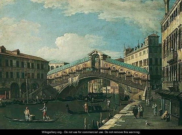 Venice, a view of the Rialto - (after) (Giovanni Antonio Canal) Canaletto