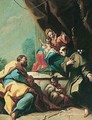 A 'Sacra conversazione' with Saint Anthony of Padua kneeling before the madonna and child - (after) Giambattista Pittoni