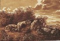 Sheep At Rest In A Landscape - Jan de Bisschop