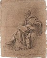 Study of a classical figure, seated - French School