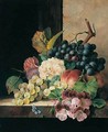 Still Life With Fruit, Flowers And Butterfly - Edward Ladell