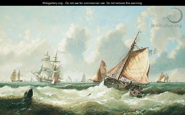 Shipping Off The Mouth Of The Thames - John Callow