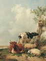 Sheep And Cattle Resting - Thomas Sidney Cooper