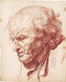 Study of the head of an old man - (after) Greuze, Jean Baptiste