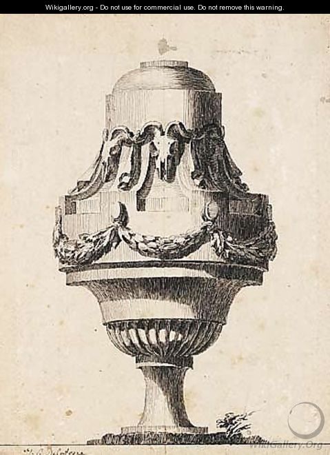 Design For A Vase - (after) Jean-Charles Delafosse