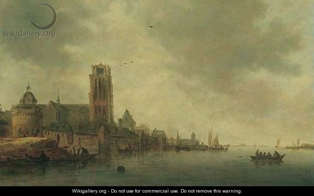 A River Landscape With A Church - (after) Jan Van Goyen