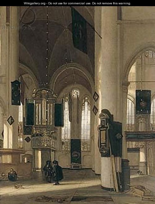 Interior Of A Dutch Protestant Church - Emanuel de Witte