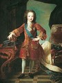 A Portrait Of The Young Louis Xv Of France (1710-1774), Full Length, Standing In A Sumptuous Interior - Pierre Gobert
