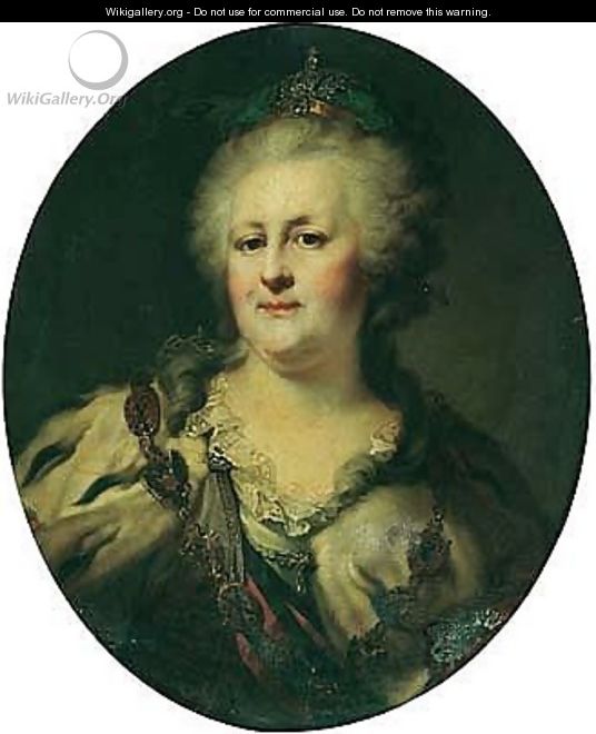 Portrait Of The Empress Catherine The Great Of Russia - Giovanni Battista Lampi I
