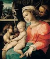 The Madonna And Child With The Infant Saint John The Baptist And Saint Francis Behind - (after) Girolamo Genga