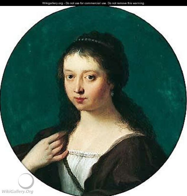 Portrait Of A Young Woman, Head And Shoulders, Possibly Susanna Van Collen - Cornelis Van Poelenburch