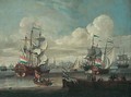 The Port Of Amsterdam With Shipping On Choppy Seas - Abraham Jansz Storck