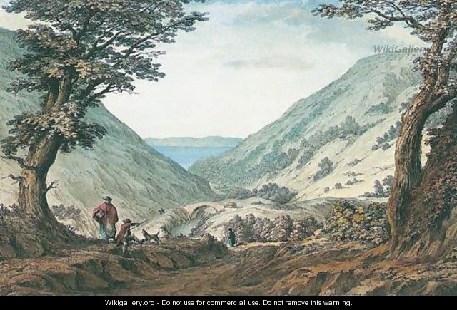 The Valley Of Llanabar, Carnarvonshire, With Part Of The Island Of Anglesea - Samuel Hieronymous Grimm