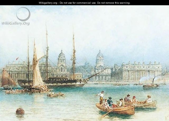 The Thames At Greenwich - Myles Birket Foster