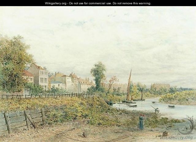 By The Thames At Chiswick - Edgar John Varley