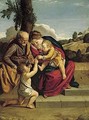 The Holy Family With The Infant Saint John The Baptist In A Landscape - Orazio Gentileschi