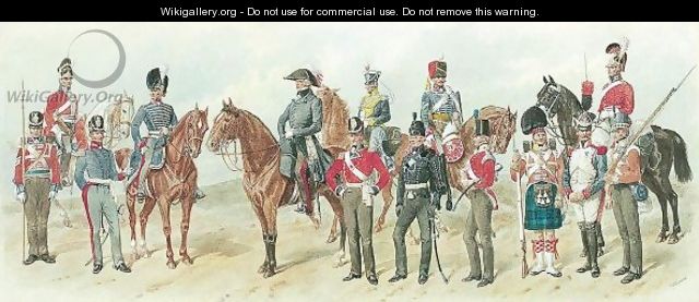 Types Of The British Army In The Waterloo Campaign Of 1815 - Richard Simkin