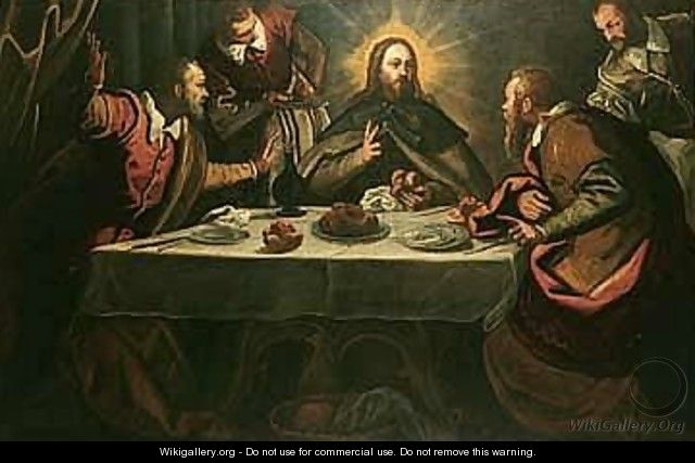The Supper At Emmaus - Domenico Tintoretto (Robusti)