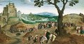 Landscape with the procession to Calvary - (after) Joachim Patenier (Patinir)