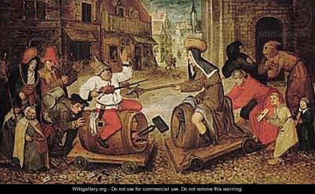 The Battle Between Carnival And Lent - Pieter The Younger Brueghel