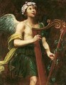 An angel playing the harp 2 - (after) Guido Cagnacci