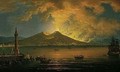 Naples, A View Of The Bay With The Eruption Of Vesuvius - Pietro Antoniani
