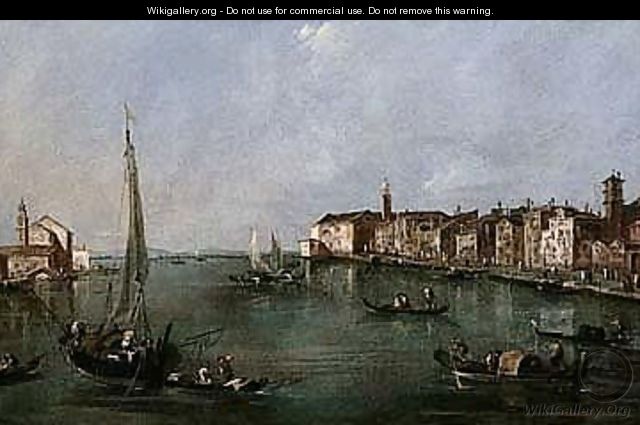 Venice, A View Of The Zattere At The Punta Di Santa Marta, And The Giudecca With The Church Of San Biagio - Francesco Guardi
