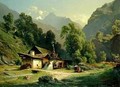 Blacksmith's House in a Valley - Theodor Blatterbauer