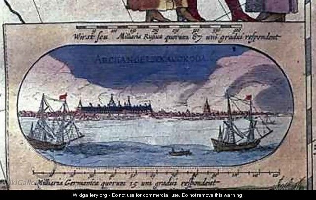 View of Arkangel near the mouth of the river Dvina - Willem and Joan Blaeu