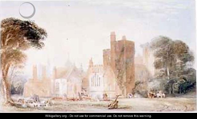The Old North Front of Lambeth Palace during Demolition - Edward Blore
