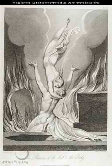 The Reunion of the Soul and the Body - (after) William Blake