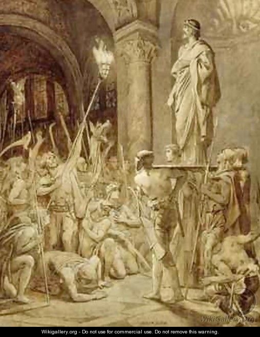 Clovis (465-511) Carried on his Shield - Joseph Paul Blanc